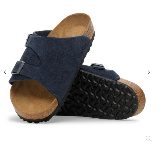 BIRKENSTOCK Celestial Azure Luxe Suede Arizona Sandals
