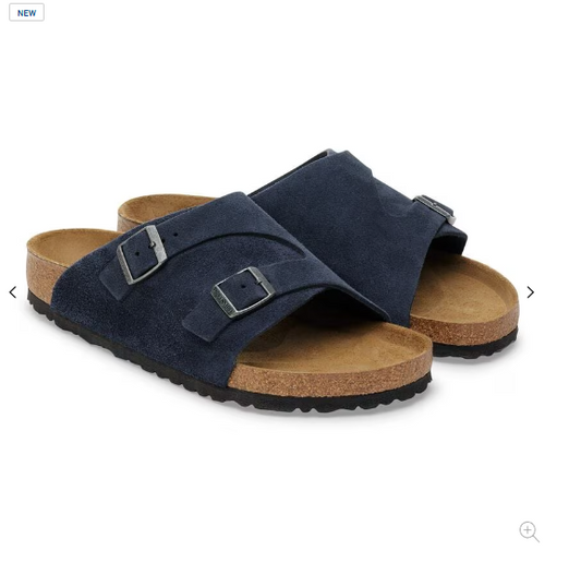 BIRKENSTOCK Twilight Indigo Luxe Suede Arizona Sandals