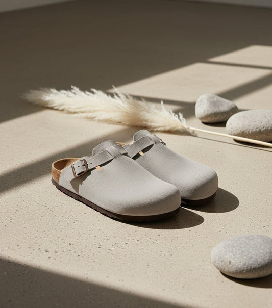 Birkenstock Boston Soft Footbed Clogs in Grey