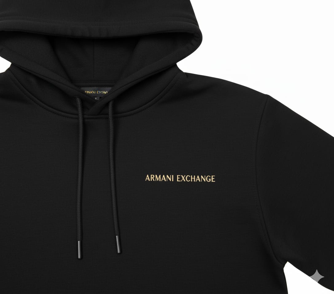 ARMANI EXCHANGE Starlit Onyx Luxe Fit Hoodie