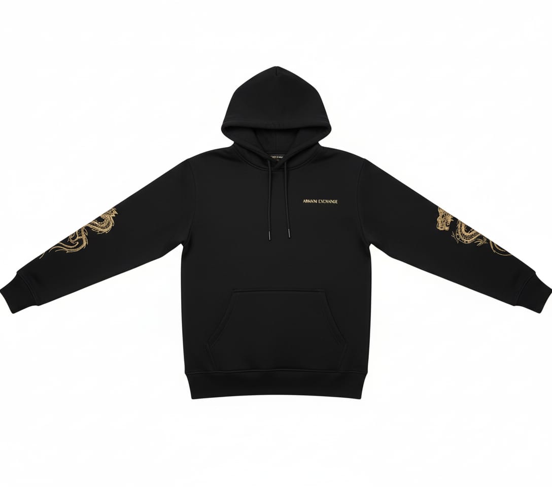 ARMANI EXCHANGE Starlit Onyx Luxe Fit Hoodie