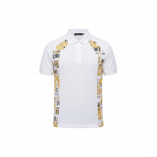VERSACE JEANS COUTURE Celestial Pearl Luxe Fit Short Sleeve Piqué Polo Shirt