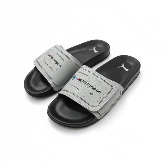 PUMA Tempest Silver Luxe Fit Motorsport Slide Sandals