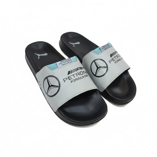 PUMA Silver Mist Luxe Slide Sandals