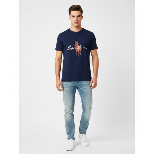 RALPH LAUREN Starlit Azure Tailored Fit Short Sleeve Graphic T-Shirt