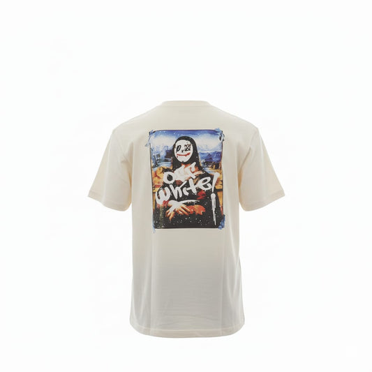 OFF-WHITE Ethereal Cream Relaxed Fit Short Sleeve Graphic T-Shirt