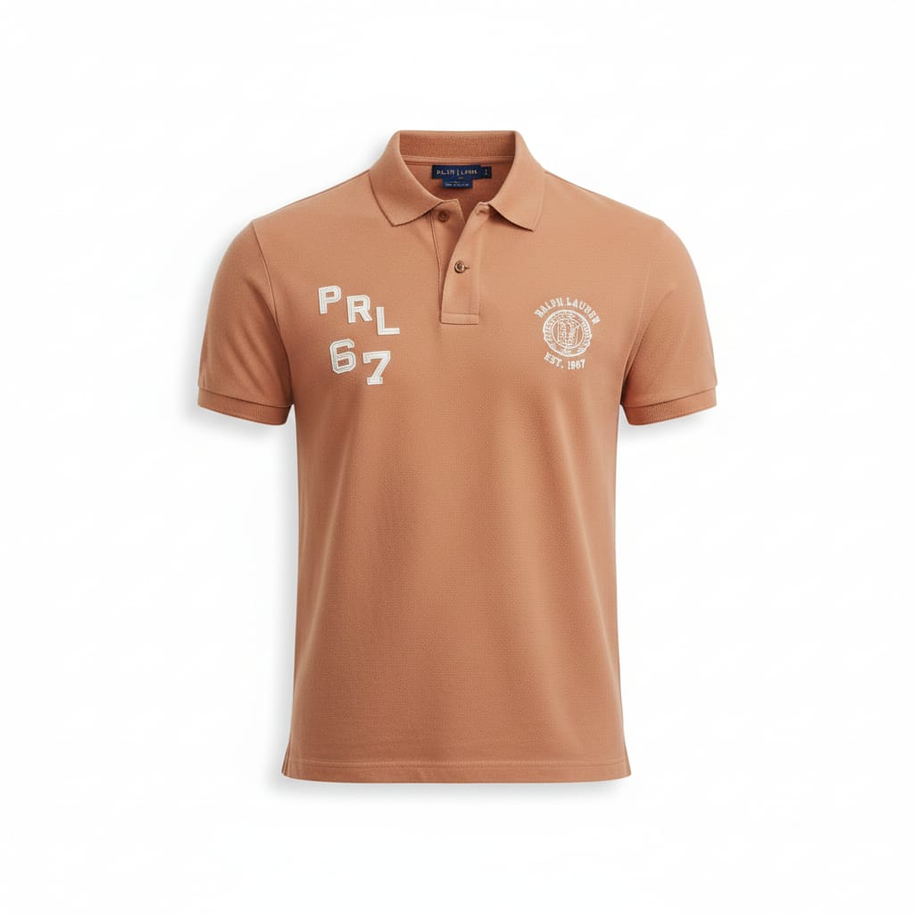 POLO RALPH LAUREN Sunlit Terracotta Tailored Fit Short Sleeve Piqué Polo Shirt
