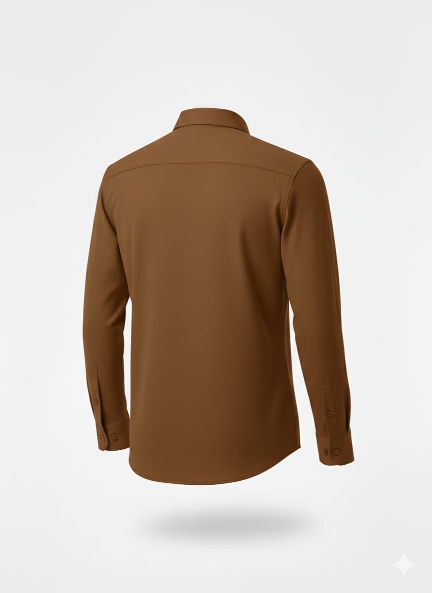 EMPORIO ARMANI Ember Maple Tailored Fit Long Sleeve Japanese Lycra Shirt