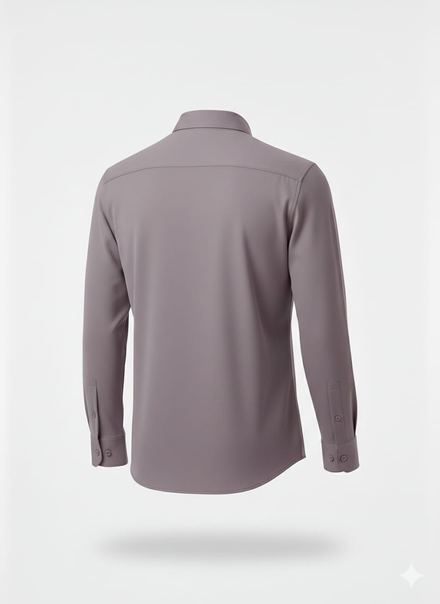 EMPORIO ARMANI Ethereal Lilac Luxe Fit Long Sleeve Button-Up Shirt