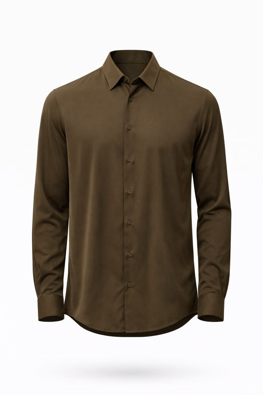 EMPORIO ARMANI Enchanted Moss Luxe Fit Long Sleeve Shirt