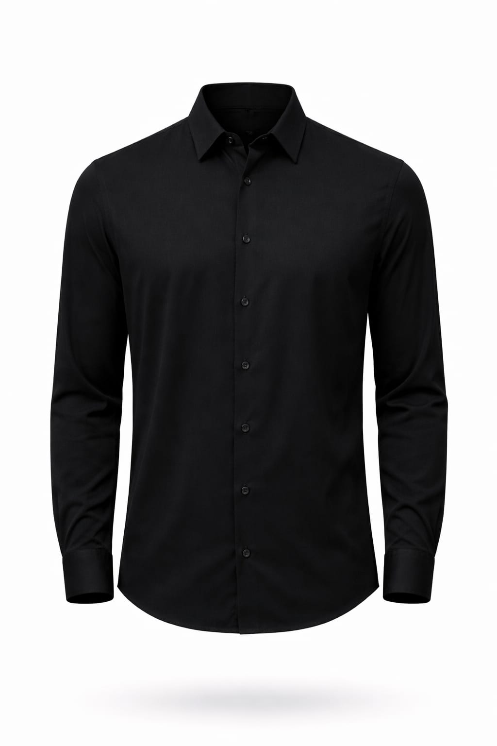 EMPORIO ARMANI Obsidian Velvet Tailored Fit Long Sleeve Button-Up Shirt Japanese Lycra