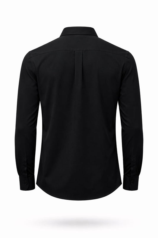 EMPORIO ARMANI Obsidian Velvet Tailored Fit Long Sleeve Button-Up Shirt Japanese Lycra