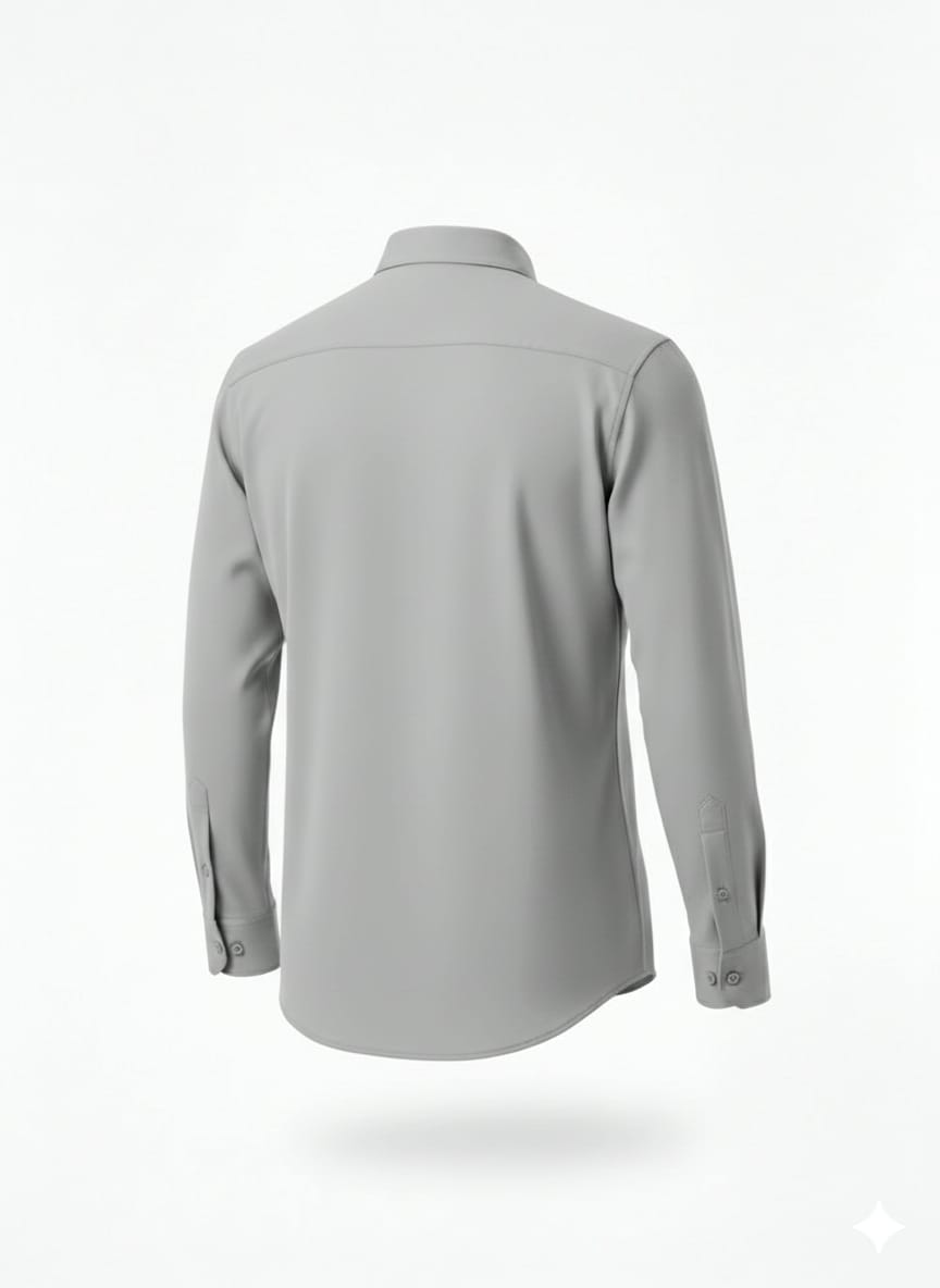 EMPORIO ARMANI Ethereal Ash Modern Fit Long Sleeve Button-Up Shirt in Silver Mist