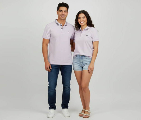 BOSS Ethereal Lilac Classic Fit Piqué Polo Shirt
