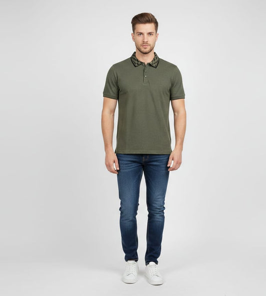 KARL LAGERFELD Mystic Fern Classic Fit Short Sleeve Piqué Polo