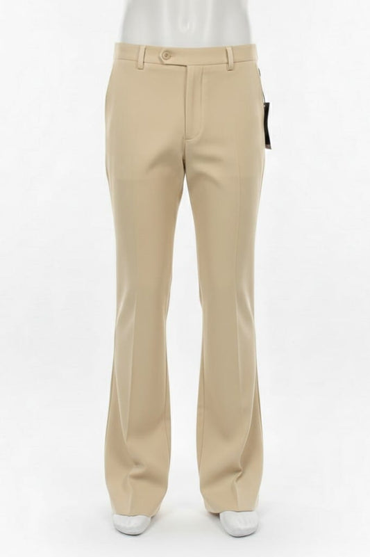 VERSACE Dune Beige Luxe Fit Tailored Flare Trousers