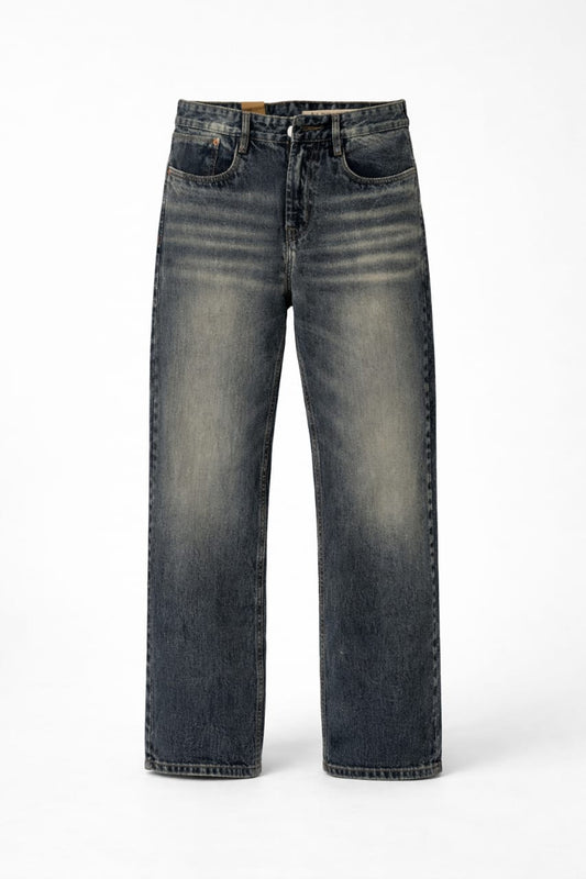 ALPHA 9 Dusk Indigo Relaxed Fit Vintage Straight Cut Jeans