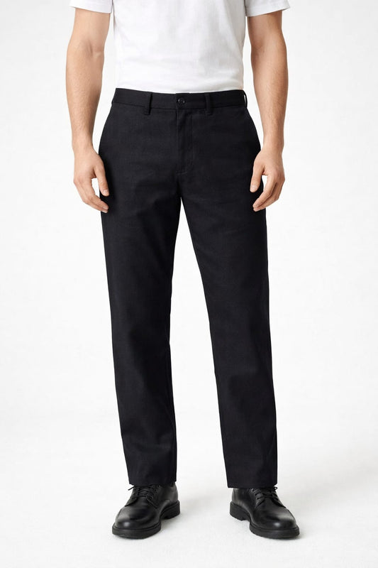RALPH LAUREN Midnight Slate Tailored Fit Linen Trousers