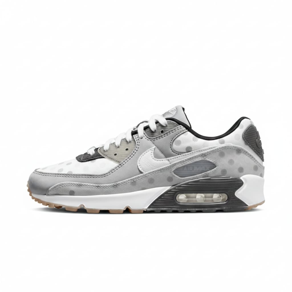 NIKE Celestial Silver Luxe Dotted Air Max 90 Sneakers