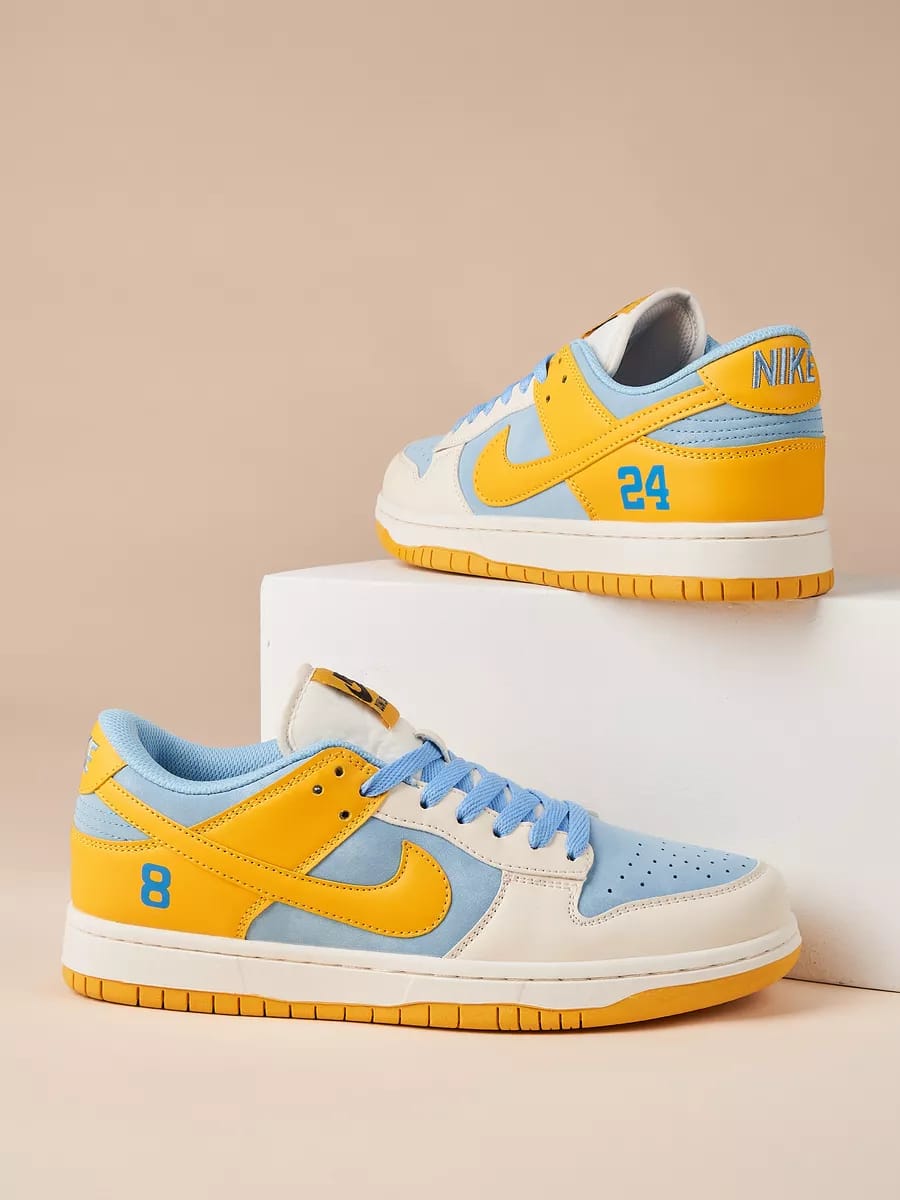NIKE Celestial Aqua & Radiant Amber Dunk Low Retro Sneakers