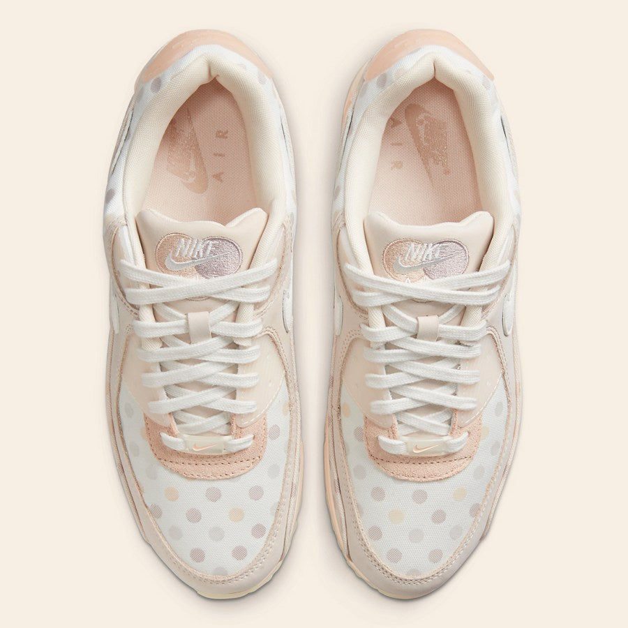 NIKE Serene Peach Dream Air Max 90 Polka Dot Sneakers