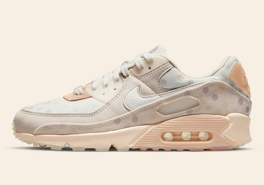 NIKE Serene Peach Dream Air Max 90 Polka Dot Sneakers