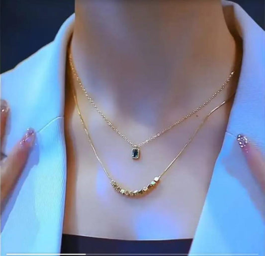 Elegant Jewels Triple Layered Gold Necklace Set