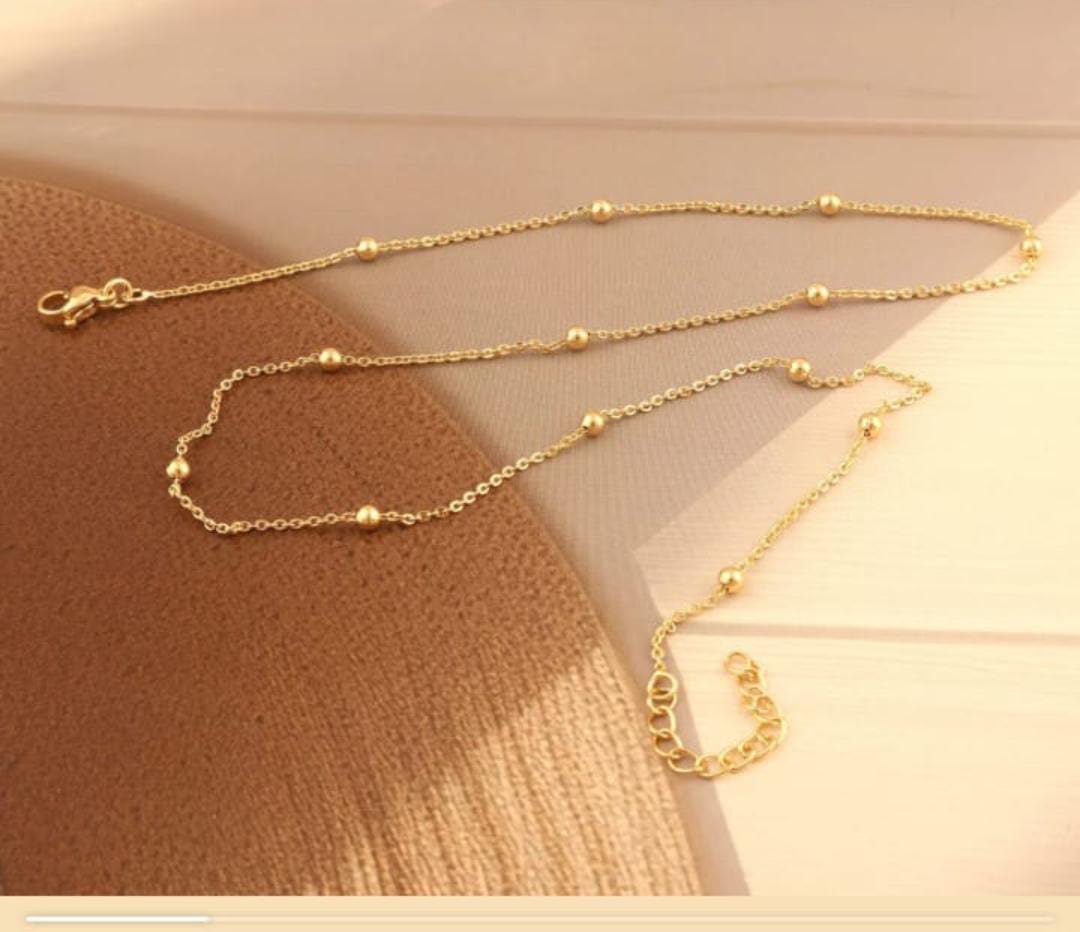 Elegant Essentials Gold Beaded Chain Necklace