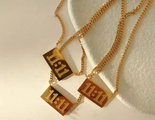 Ethereal 11:11 Gold Charm Necklace