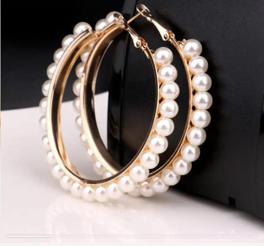 Elegant Essentials Pearl Hoop Earrings