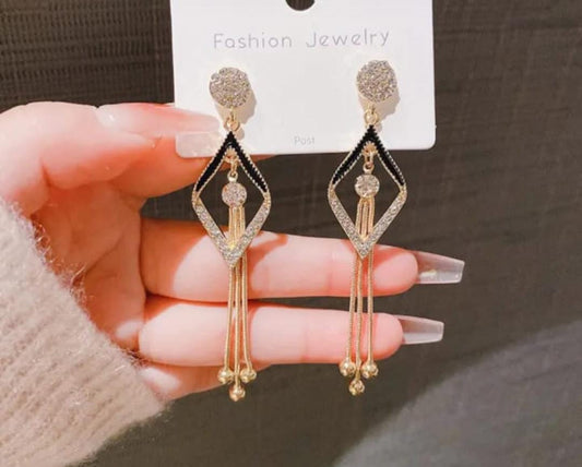 FASHION JEWELRY Elegant Diamond Drop Earrings