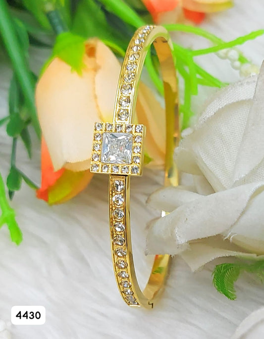 Elegant Adornments Radiant Square Stone Bangle