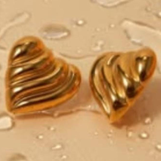 BD Gilded Glam Heart Wave Earrings