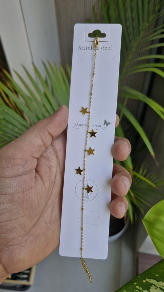 Ahsay Starry Charm Stainless Steel Bracelet
