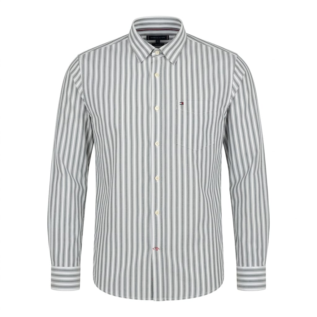 TOMMY HILFIGER Ocean Breeze Tailored Fit Long Sleeve Button-Up Shirt