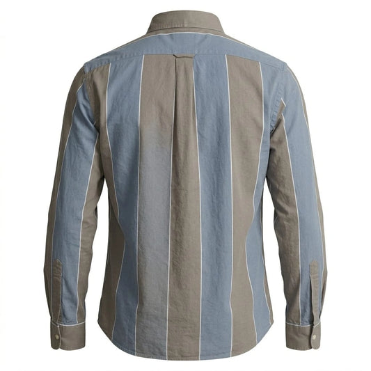 POLO RALPH LAUREN Tranquil Ash Tailored Fit Long Sleeve Striped Shirt