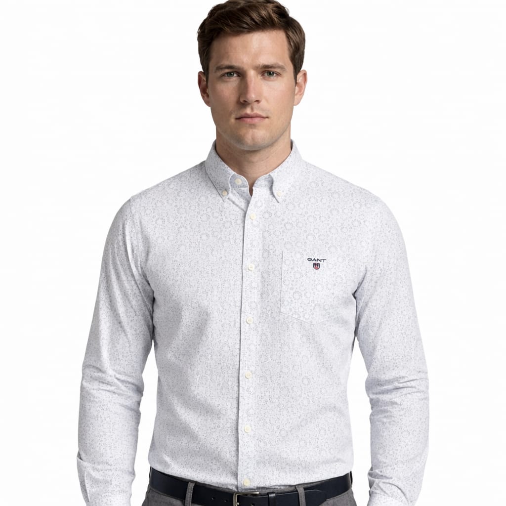GANT Ethereal Frost Slim Fit Long Sleeve Oxford Shirt