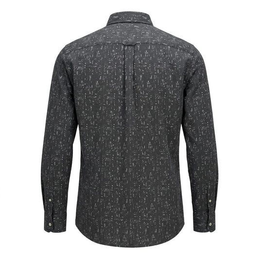 GANT Obsidian Mist Tailored Fit Long Sleeve Printed Shirt