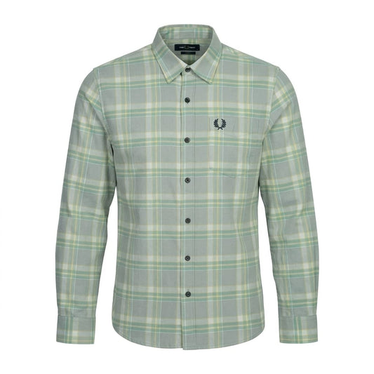 FRED PERRY Opulent Saffron Dusk Tailored Fit Long Sleeve Check Shirt