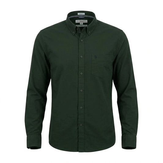 U.S. POLO ASSN. Prismatic Juniper Smoke Tailored Fit Long Sleeve Button-Up Shirt