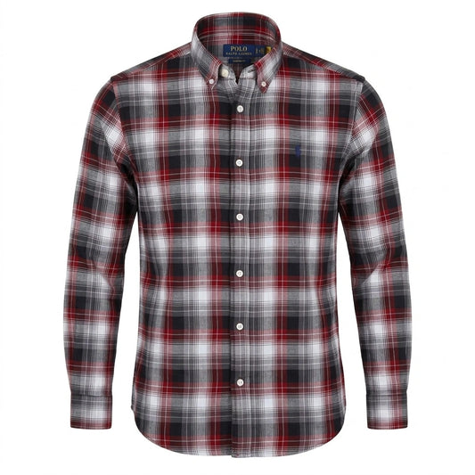 POLO RALPH LAUREN Radiant Crimson Custom Fit Plaid Button-Down Shirt