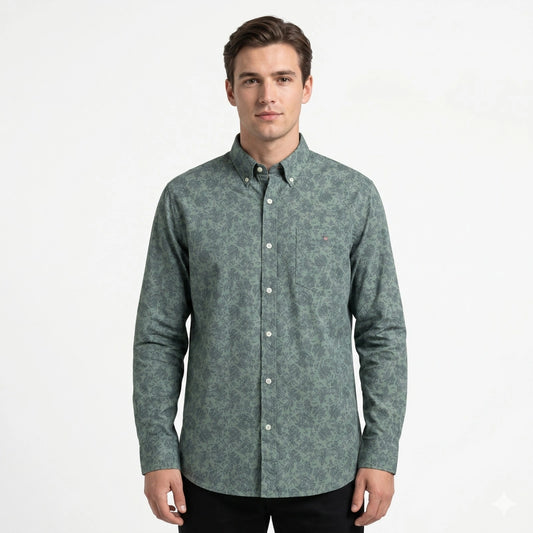 GANT Mystic Sage Slim Fit Long Sleeve Oxford Shirt