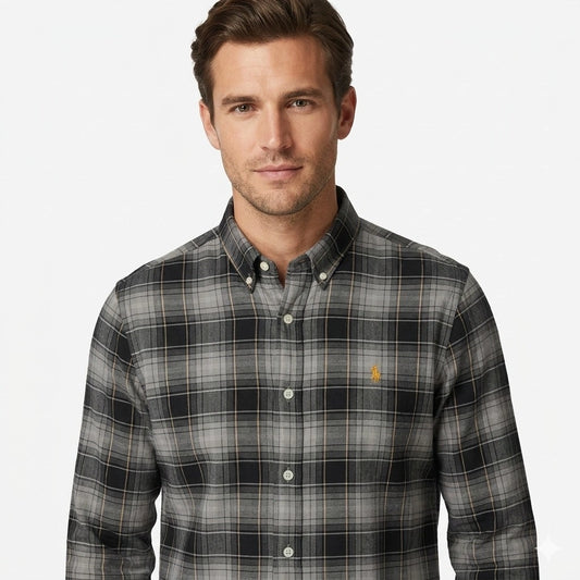 POLO RALPH LAUREN Obsidian Mist Custom Fit Long Sleeve Button-Up Shirt