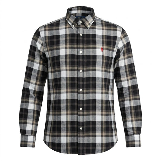 POLO RALPH LAUREN Obsidian Mist Tailored Fit Plaid Button-Down Shirt