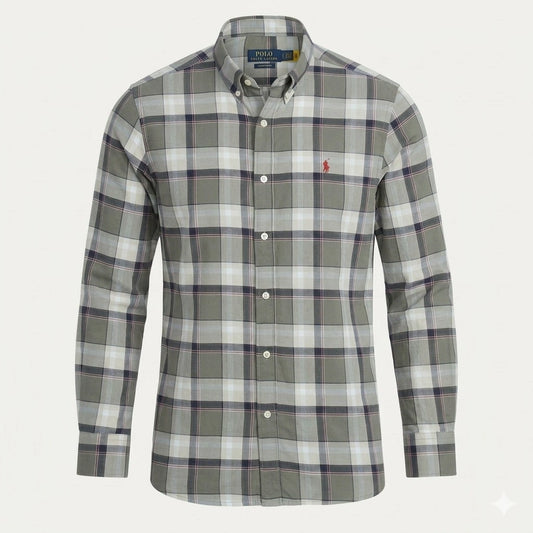 POLO RALPH LAUREN Enchanted Sage Custom Fit Plaid Button-Down Shirt