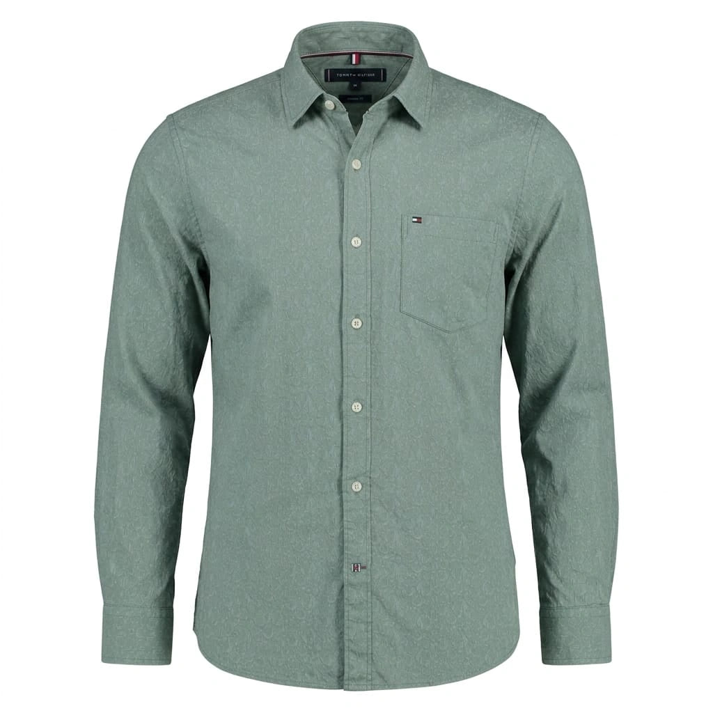 Tommy Hilfiger Men's Patterned Long Sleeve Shirt