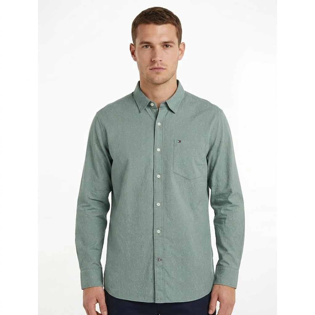 Tommy Hilfiger Men's Patterned Long Sleeve Shirt