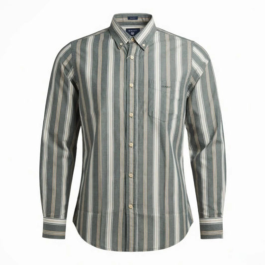 GANT Classic Fit Striped Button-Up Shirt