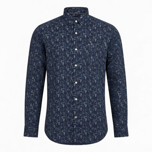 Tommy Hilfiger Navy Floral Print Button-Up Shirt