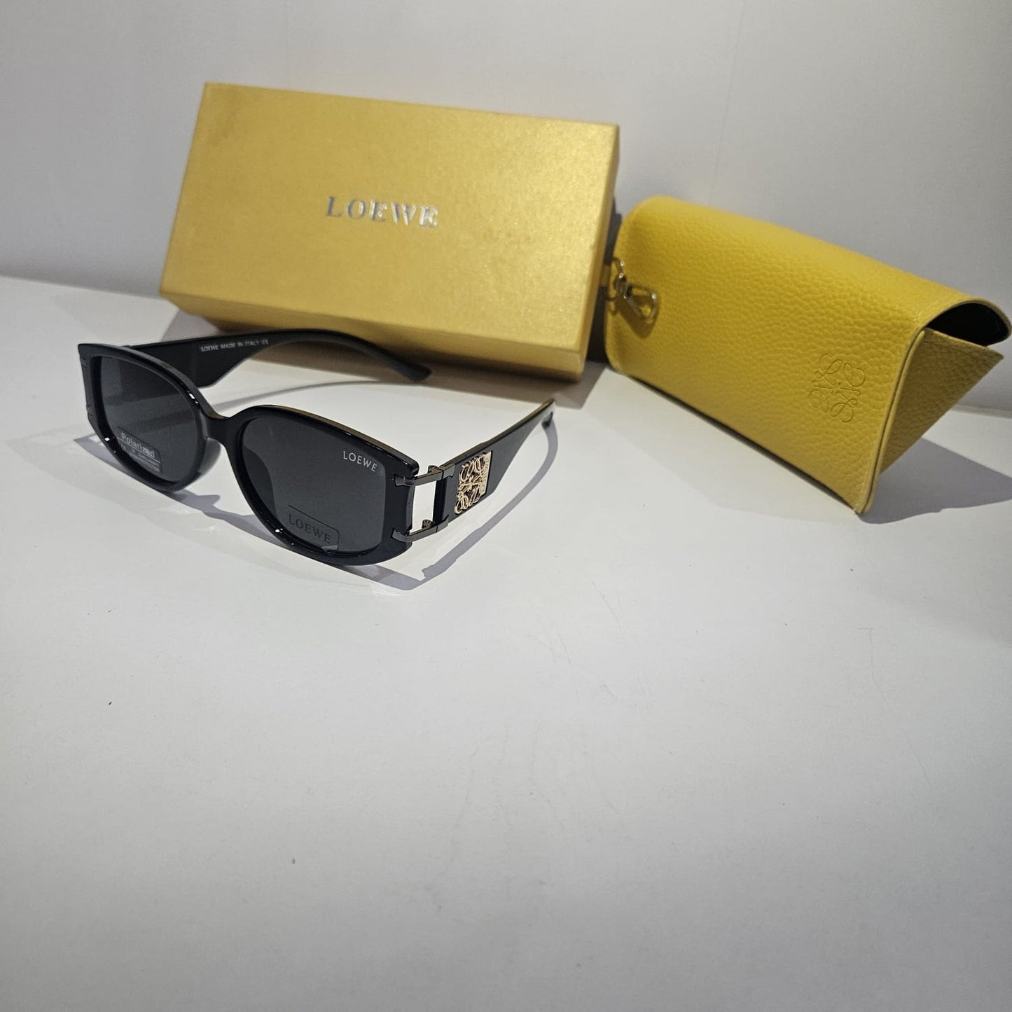 LOEWE Iconic Black Sunglasses with Yellow Case